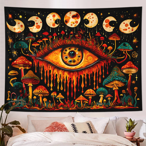 1pc Bohemian Mandala Tapestry, Retro Plant Flower psychedelic