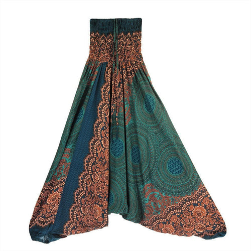 Bohemian Pants Women Pantalones Mujer Hippie High Waist Rayon Harem