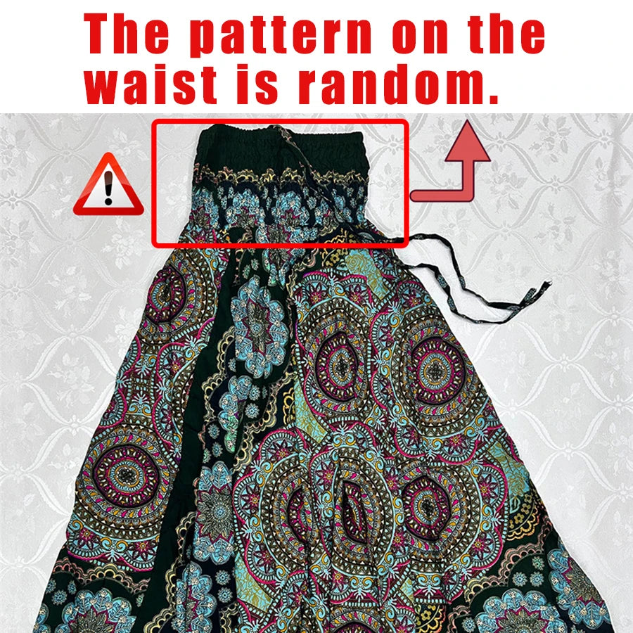 Bohemian Pants Women Pantalones Mujer Hippie High Waist Rayon Harem