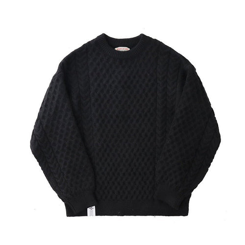 Winter Thickened Knitting Retro Lantern Sleeve Plus Size Loose Casual