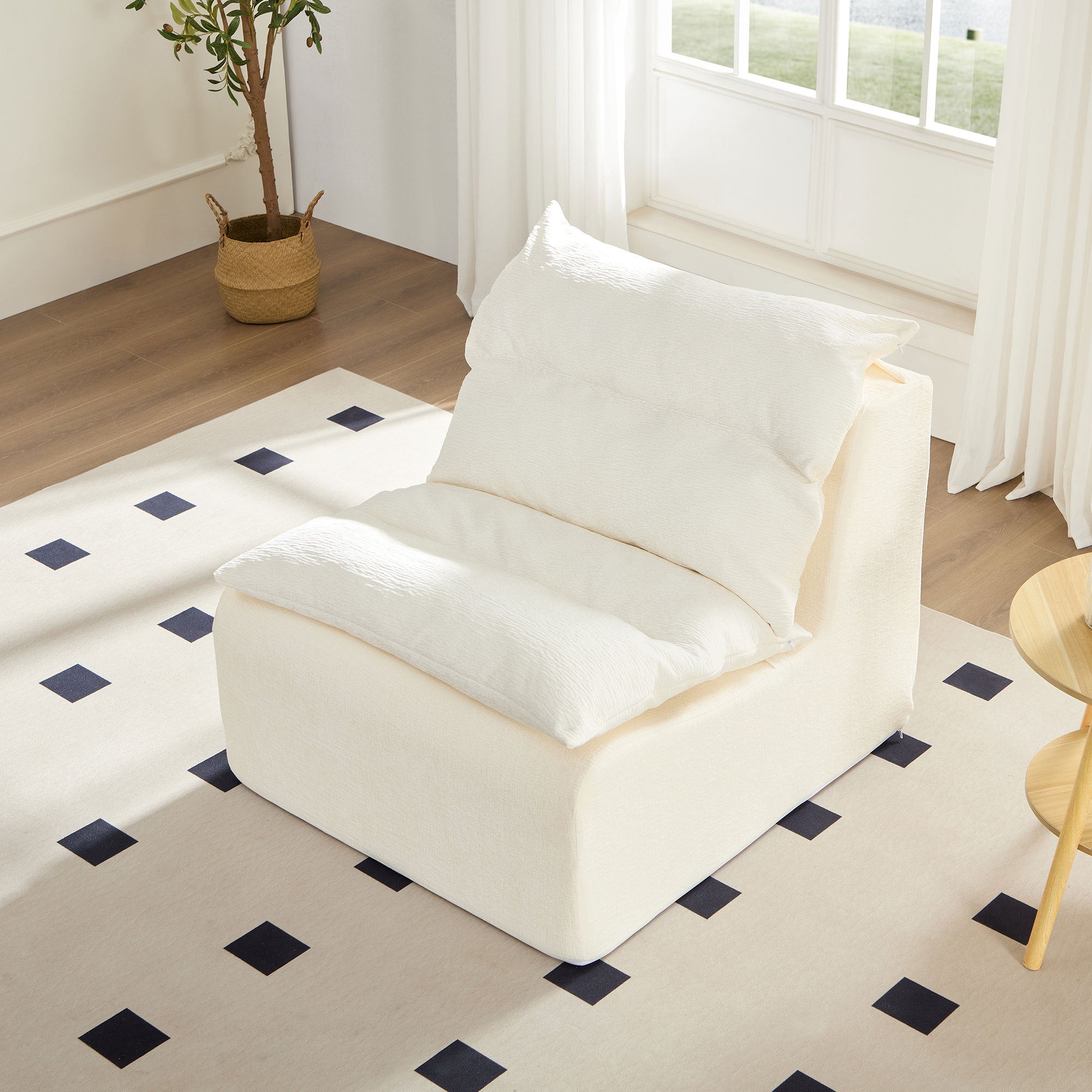 3 Seat  Chair Sofa Lounge Chair With Backrest Fully Compressed Sofa