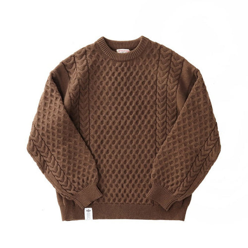 Winter Thickened Knitting Retro Lantern Sleeve Plus Size Loose Casual