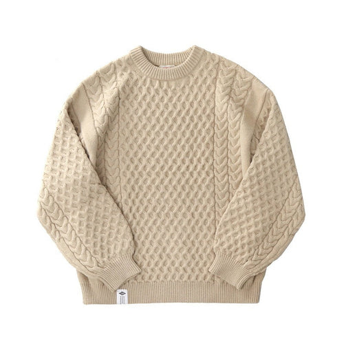 Winter Thickened Knitting Retro Lantern Sleeve Plus Size Loose Casual