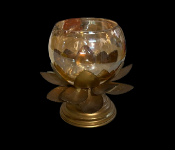 Copper Lotus Flower Vase