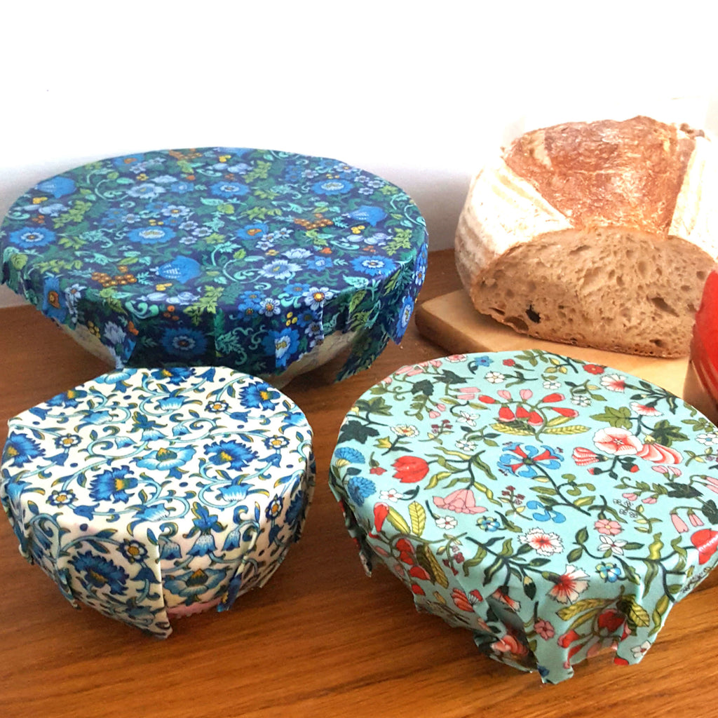 *Set of 3 Beeswax Food Wraps | Made with Liberty Fabric Mixed