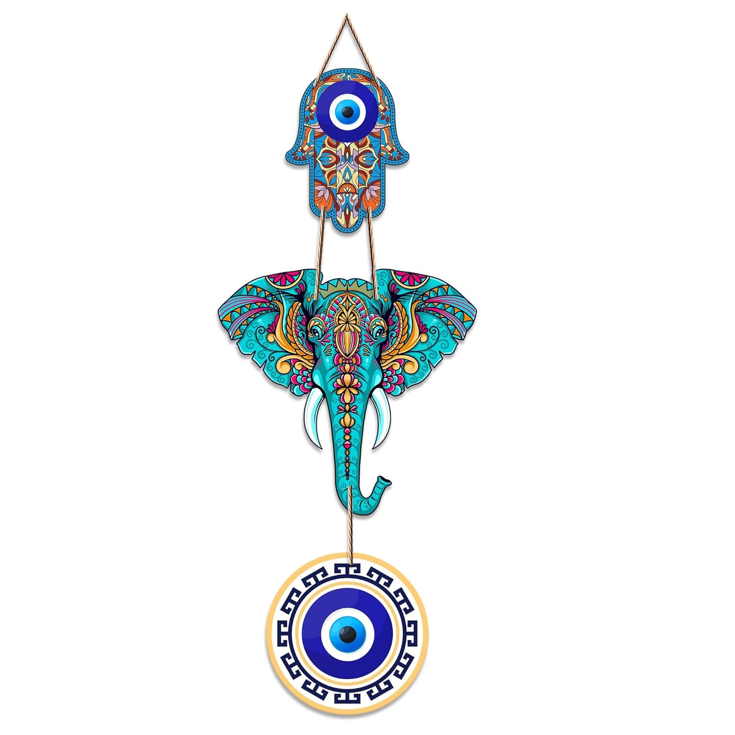 Designer Elephant Wooden Wall Hanging for Home Decor
