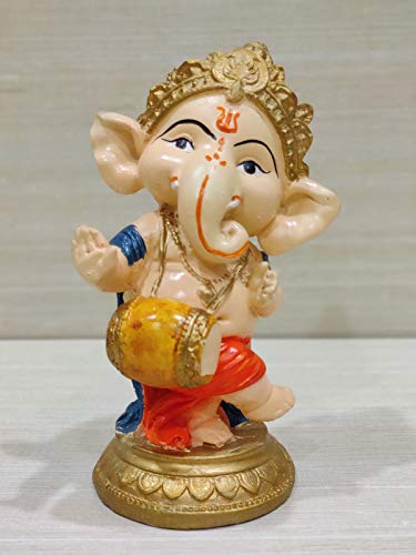 Gold Plated Metal Handicraft Ganesh Ji Idol for Gift Home