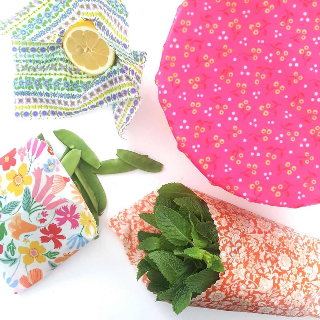 *Set of 3 Beeswax Food Wraps | Made with Liberty Fabric Mixed