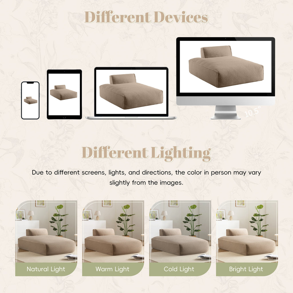 72'Oversized Modular Sofa,Fully Compressed,Spacious Foam-Filled Sofa
