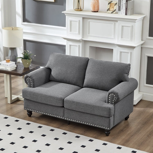 59.5' Modern Classic Design Living Room Loveseat Fabric