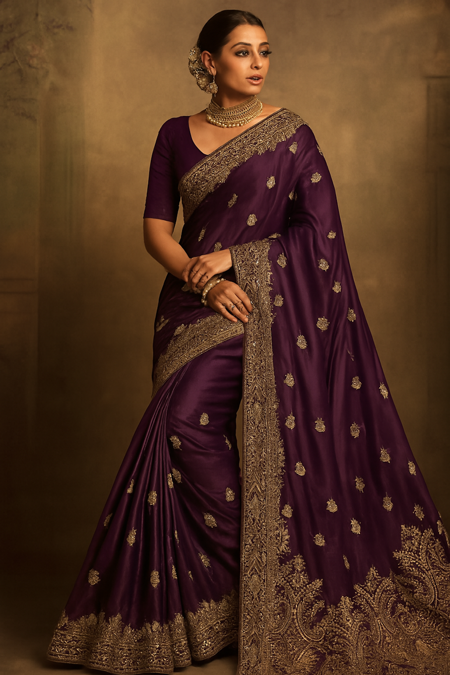 Festive Wear Saree for Women-Wine