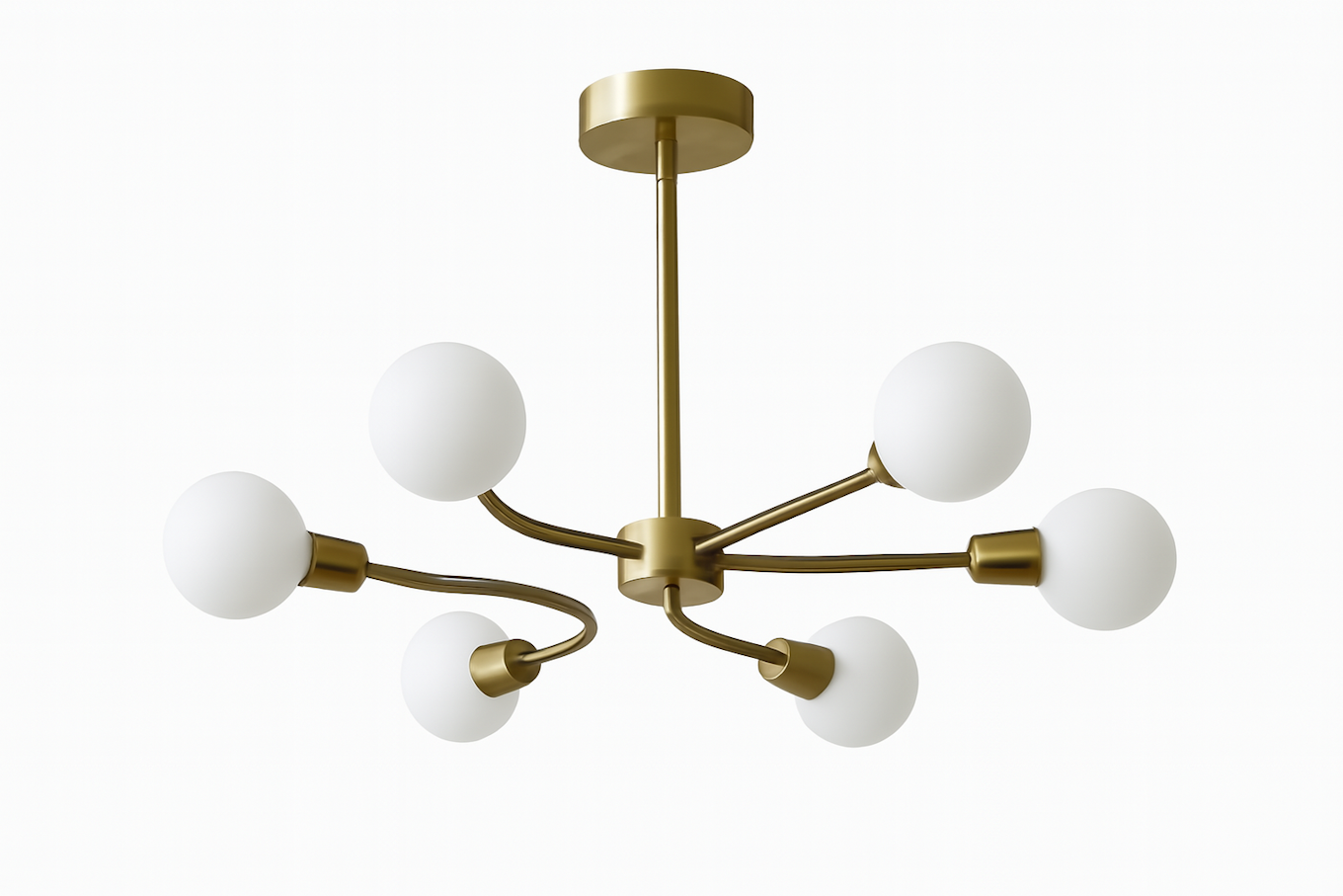Handmade Brass Semi Flush Mount