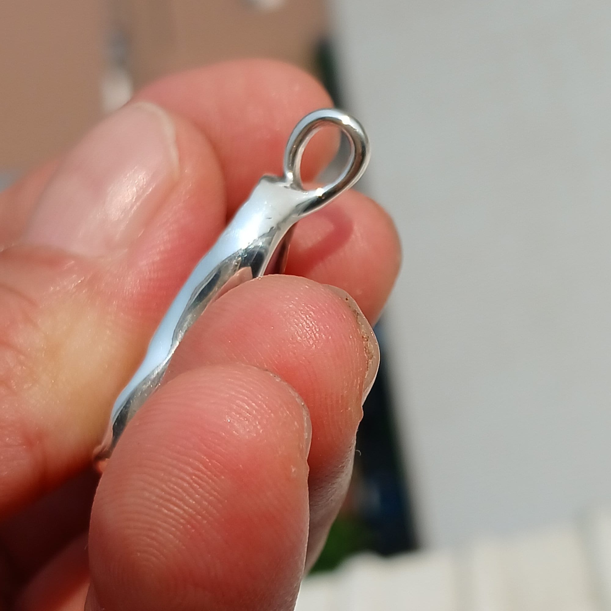 Pink Agate Pendant, Sterling Silver Pendant, Artwork Pendant, pink and